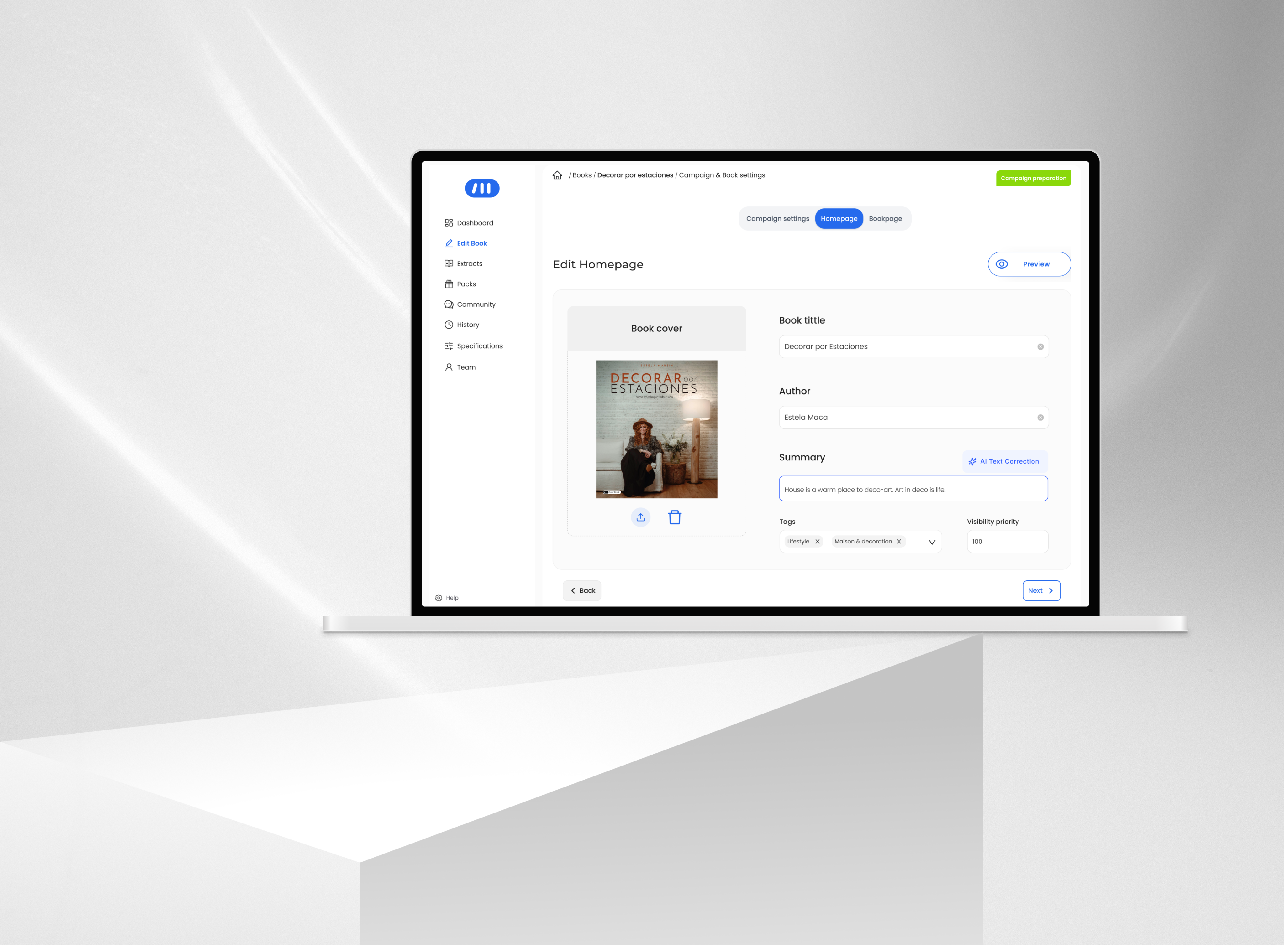 blurry photo of sunset over ocean with logo on top